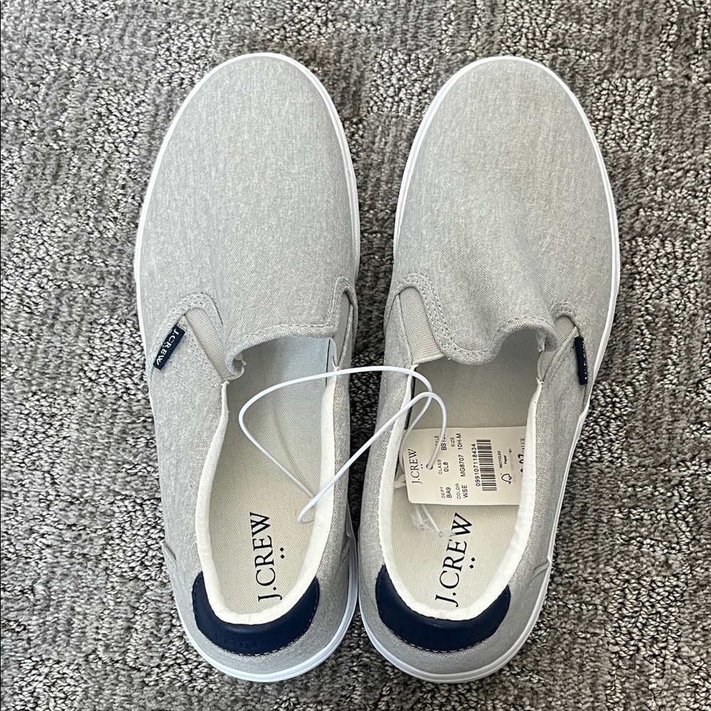 J. Crew Light Gray Slip-On Shoes
